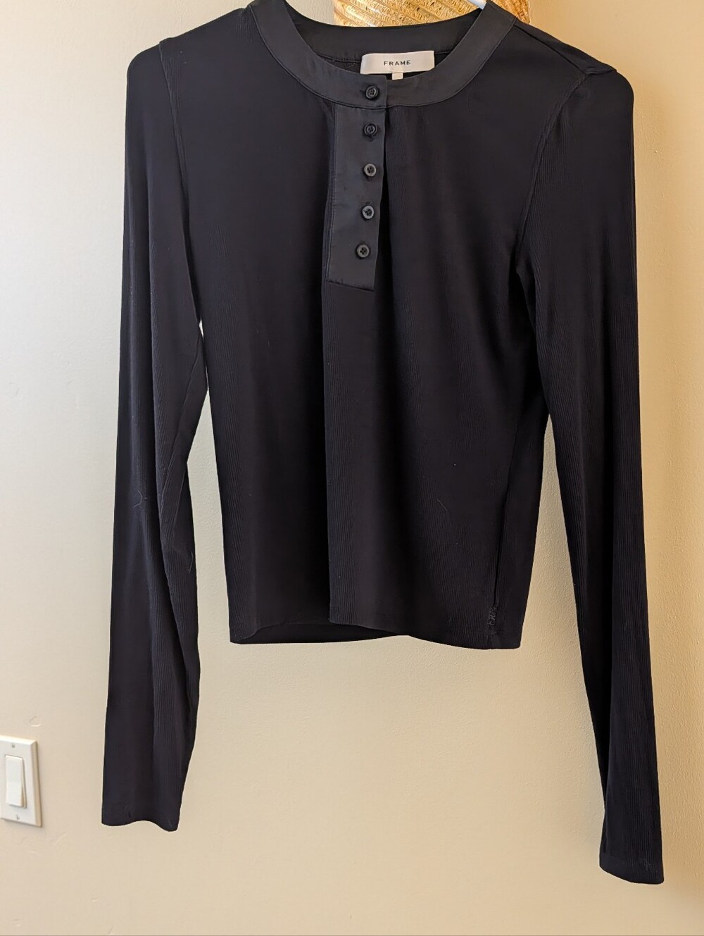 Frame Brand Ribbed Henley Top - Picture 11 of 11